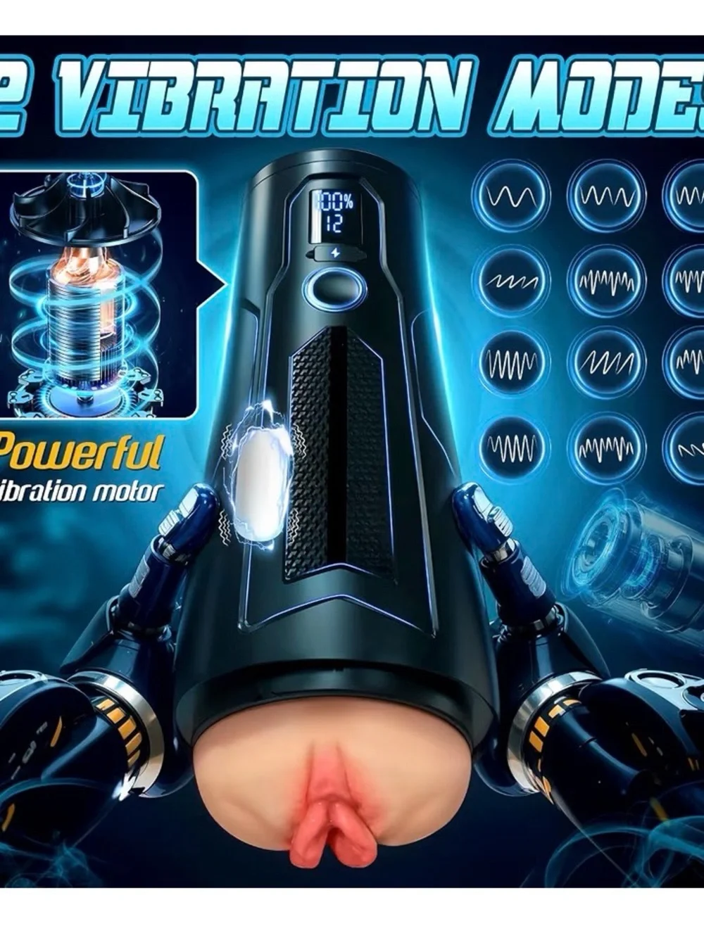 Men's Electric Body Massager Rechargeable LED Screen NIB⁠